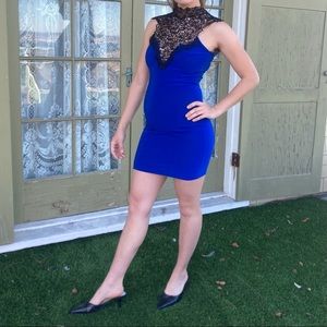 Blue Bodycon Cocktail dress